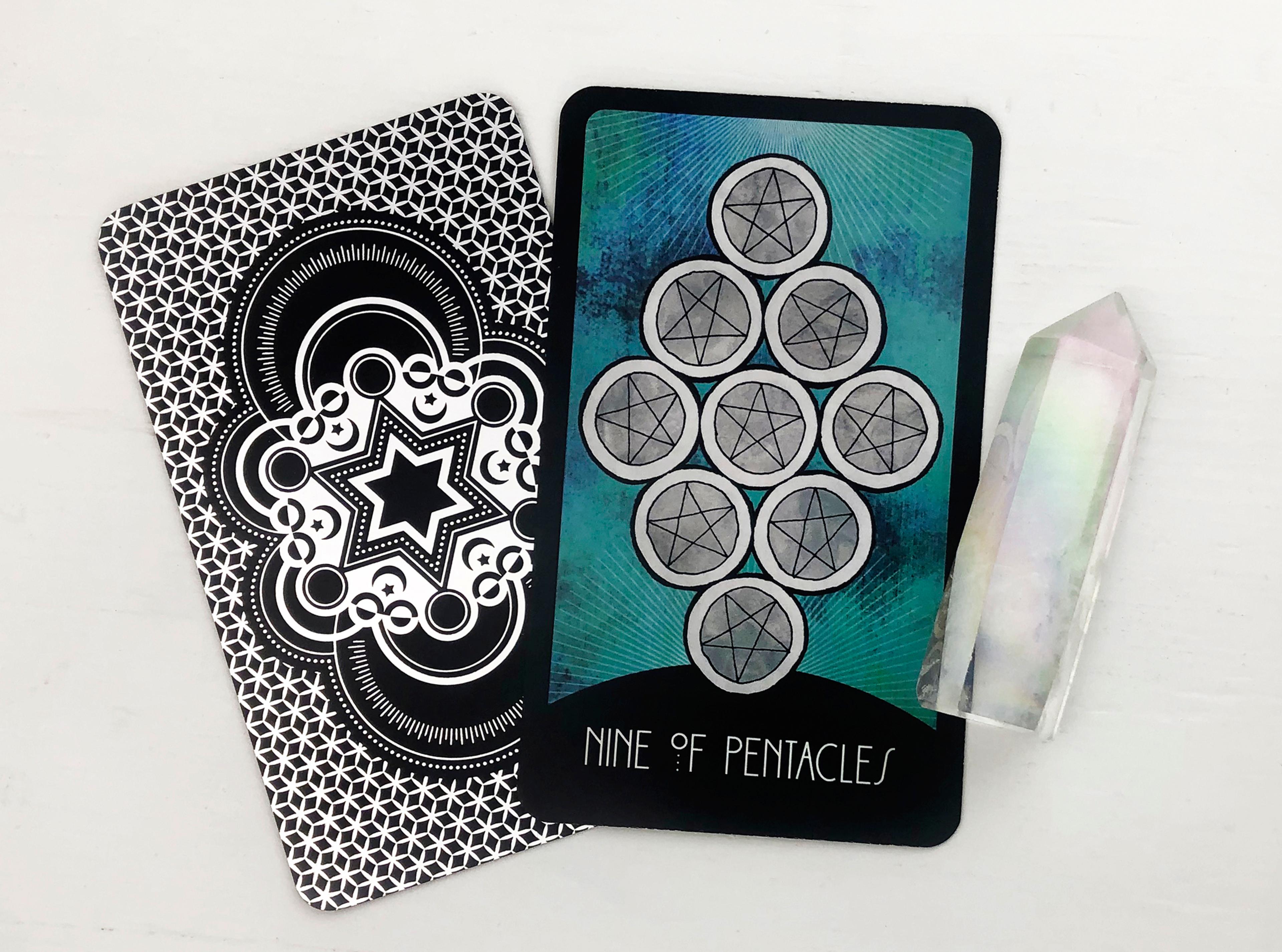The Nine of Pentacles Tarot Card